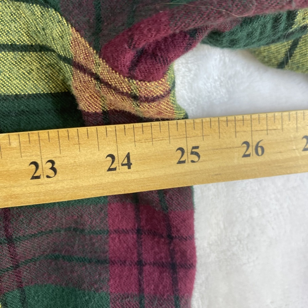 L.L.‎ Bean Flannel Shirt Men's Sz XL Bright Plaid Long Sleeve 100% Cotton - Picture 8 of 10